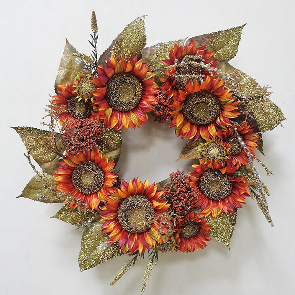Decorate your home spray with leaves wreath hand wrapped decoration simulation wreaths decorations artificial flower