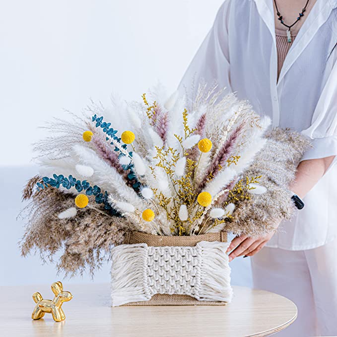 Natural Pampas Grass Flowers Bouquet Wedding Pampas Grass Flowers Home Decor Rustic Farmhouse Party