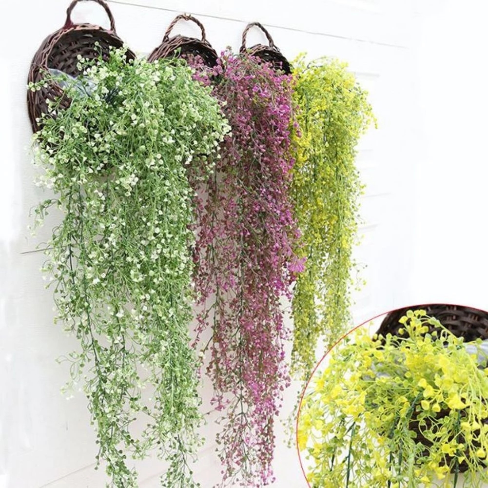Fashionable popular Artificial Hanging Flowers Vine Suspended Blossom for Wedding Party Plants DIY Home Decor Artificial Flower