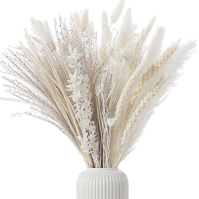 30pcs Dried Flowers Nature Bouquet Pampas Grass Flowers Wedding Decoration Artificielles Home Decor Artificial Flowers