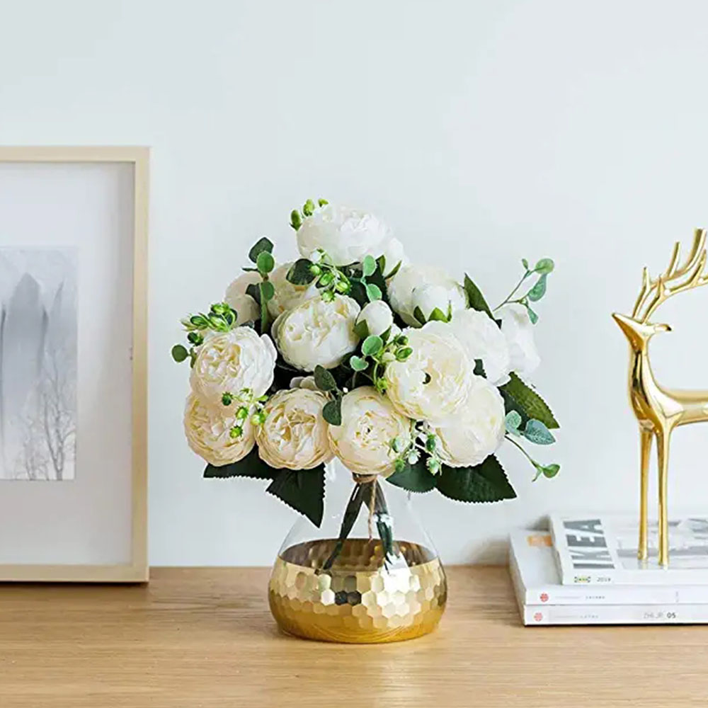 New decor Artificial Flower Ball Bouquet Plastic Artificial Flower Balls Suitable for Wedding Centerpiece Rack