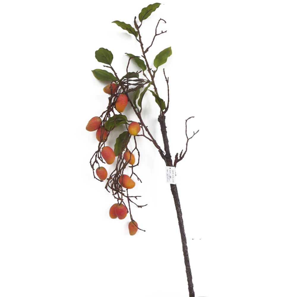 Hot sale home door decoration autumn orchids artificial flowers real touch medium fruit with hole faux flower