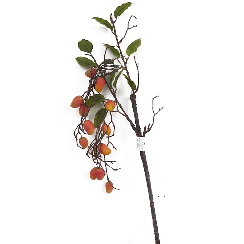 Hot sale home door decoration autumn orchids artificial flowers real touch medium fruit with hole faux flower