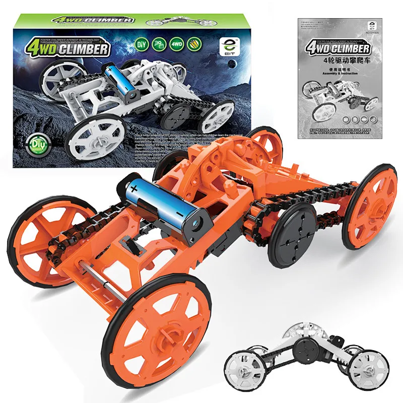 4WD climber technology science car diy kids toys blocks for children