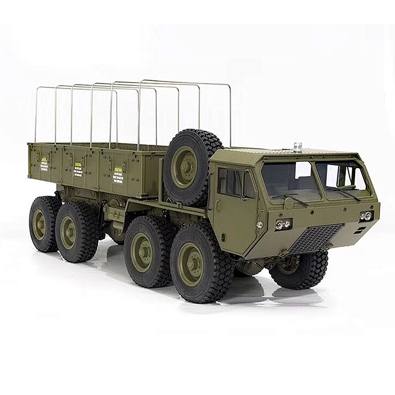 New arrival 2.4G remote control 8wd alloy rc military truck toy