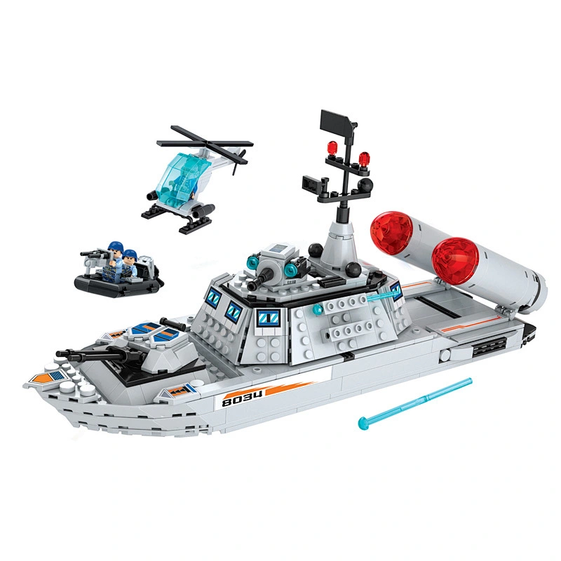Wholesale warship aircraft carrier military toys building blocks for kids