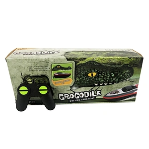 Hot selling 2 in 1 2.4G crocodile toy head rc remote control boat