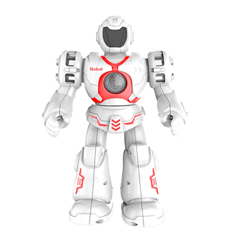 Multi function led lights music kids 360 rotating robot toy