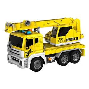 New arrival mini plastic crane friction toy truck for kids