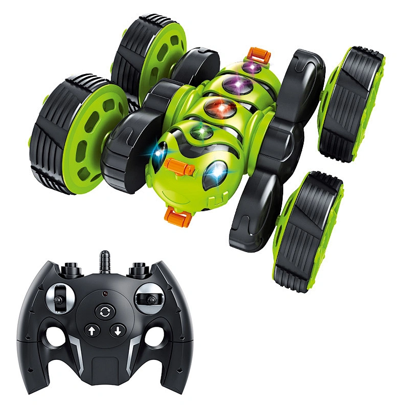 2.4G remote control light rc double-sided stunt car for kids