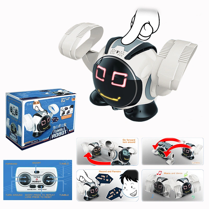 2021 NEW 2 4G RC interactive rolling robot for Kids