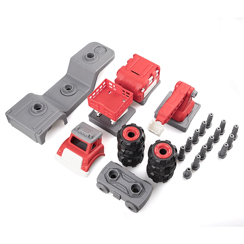 Hot selling educational assembly mini diy car lift truck toy
