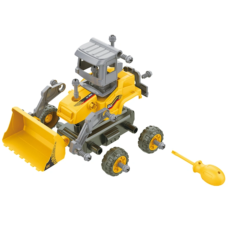 New arrival diy plastic 2.4G rc assembly engineering truck toy
