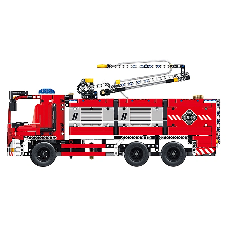 New arrival kids diy block 2 in 1 kit toy rc fire truck