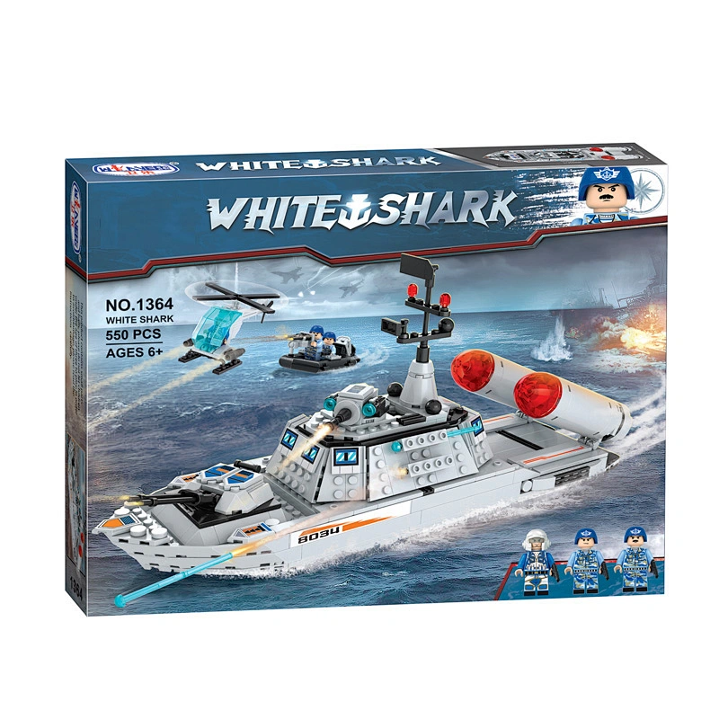 Wholesale warship aircraft carrier military toys building blocks for kids