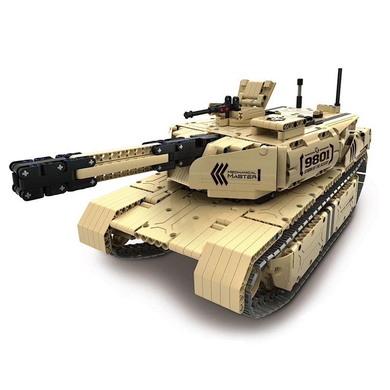 Diy 2.4g remote control tracks model kids toy army military rc tank