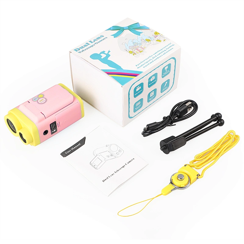 Pink children's 1080P dual lens video smart mini kids camera