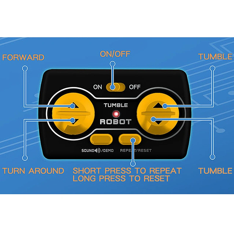 2021 new product dance music tumble rc toy robots for children