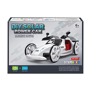 Green energy solar powered car diy stem toys for wholesale