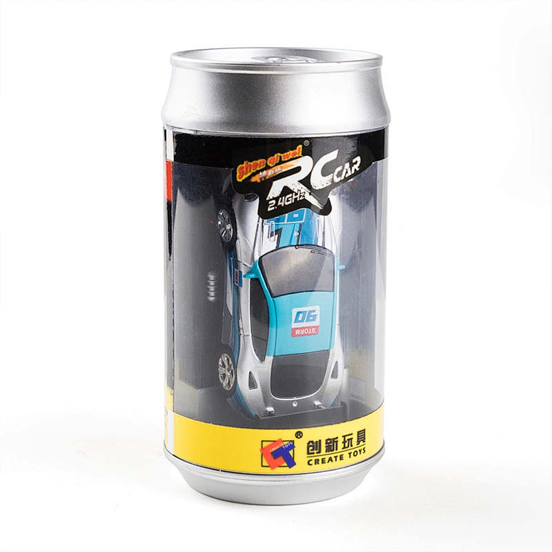1:58 Scale 2.4G radio control cars mini racing coke can rc car for kids
