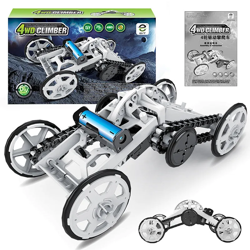 4WD climber technology science car diy kids toys blocks for children