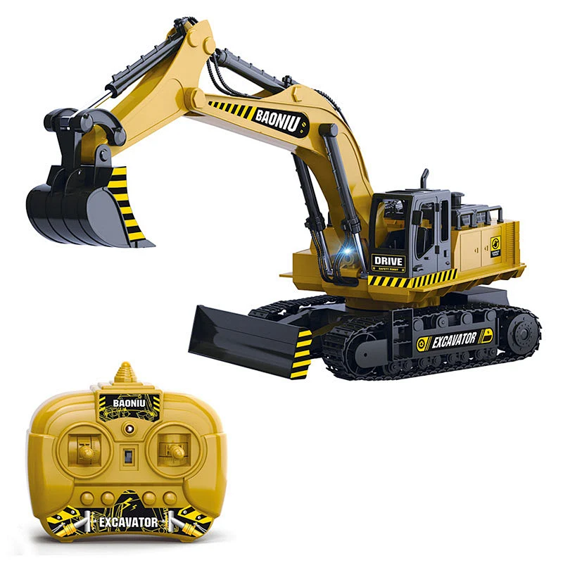 Hot selling remote control electric truck excavator rc toy for kids