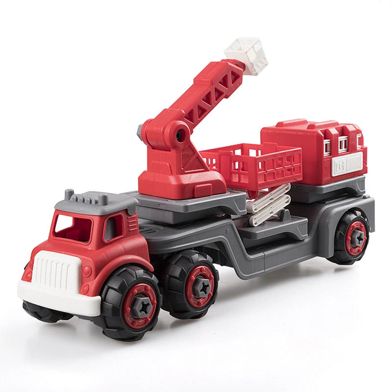 Hot selling educational assembly mini diy car lift truck toy