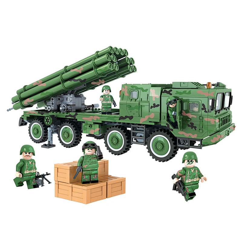 Hot selling diy military toys building block bricks tank for children