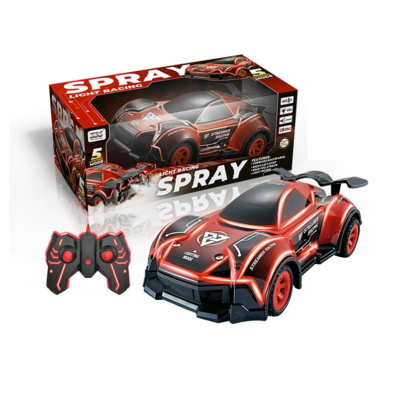 Hot selling 2.4G light radio remote control rc racing car with spray