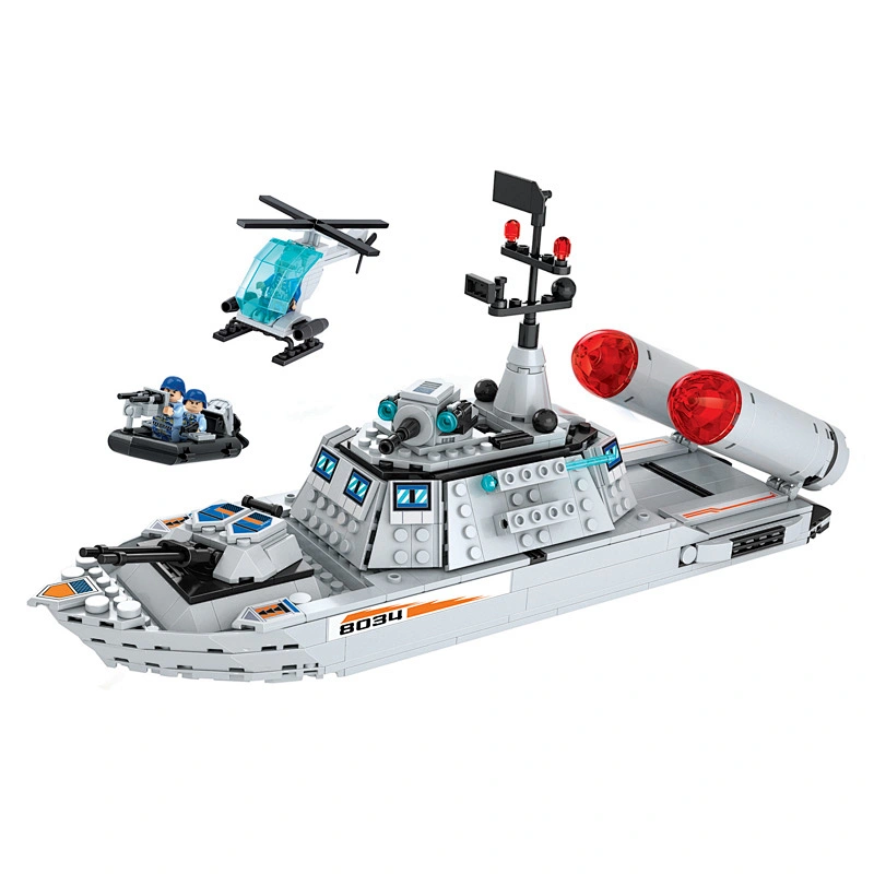Wholesale warship aircraft carrier military toys building blocks for kids