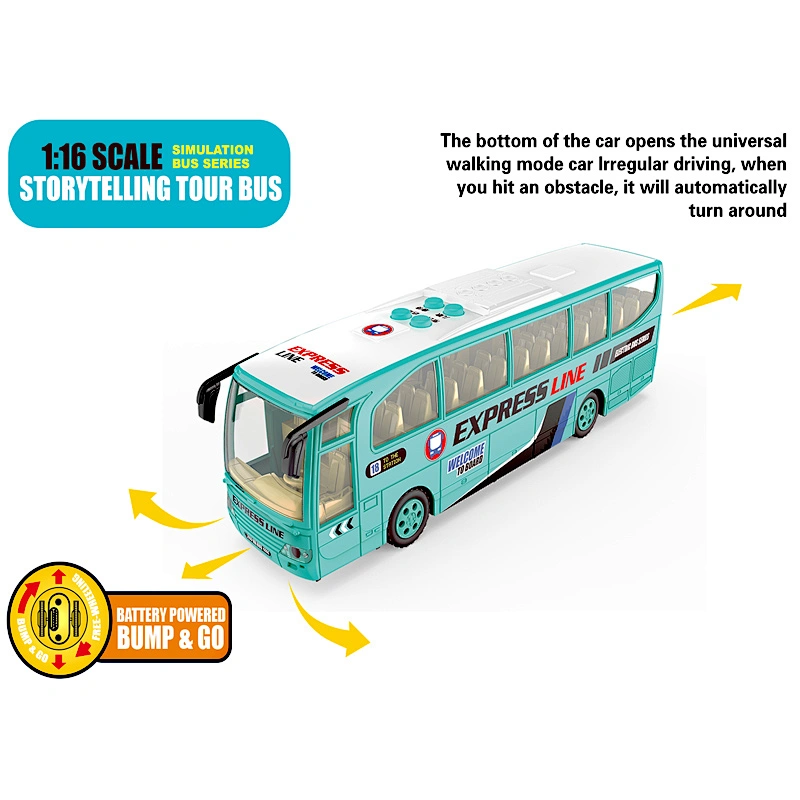 1:16 scale custom model die cast tour music bus toy for kids