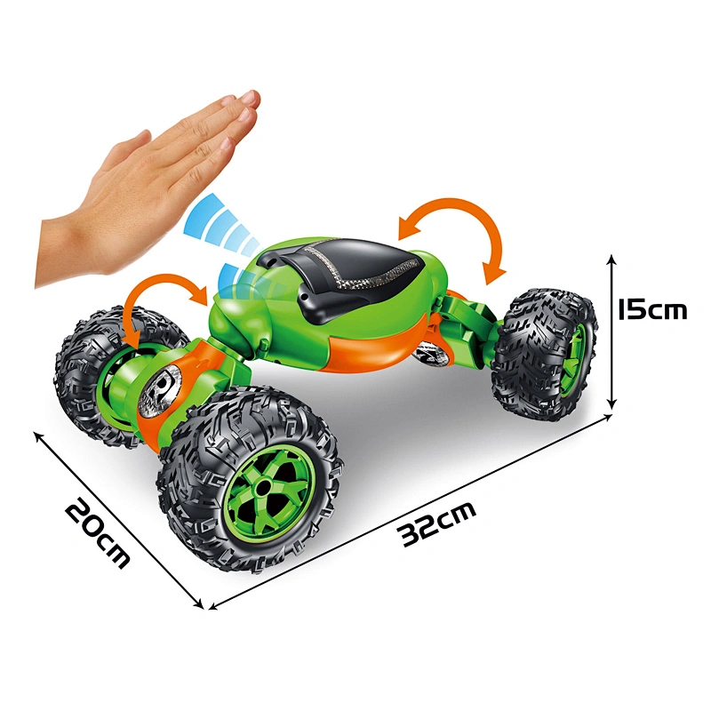 New arrival 2.4ghz 4wd hand gesture control double sided rc stunt car