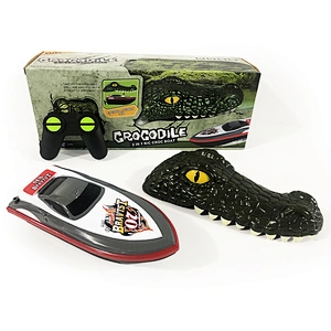 Hot selling 2 in 1 2.4G crocodile toy head rc remote control boat