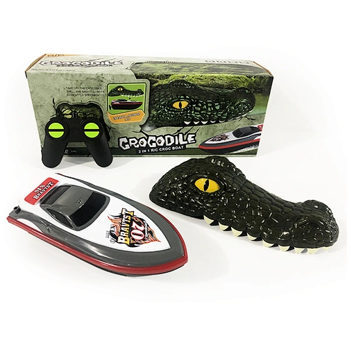 Hot selling 2 in 1 2.4G crocodile toy head rc remote control boat