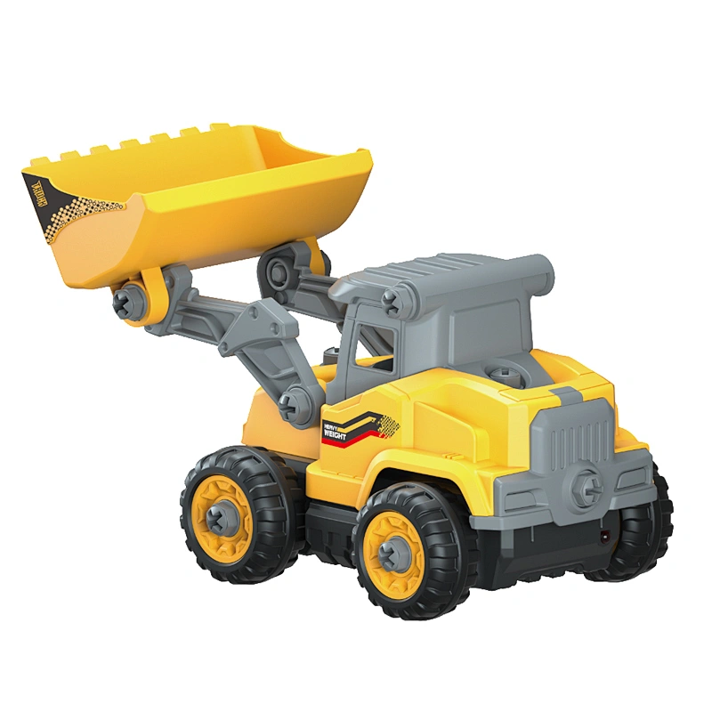New arrival diy plastic 2.4G rc assembly engineering truck toy