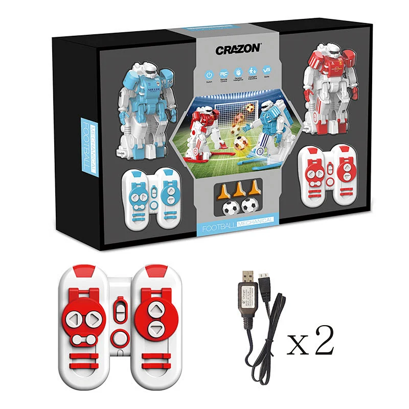 Funny kids remote control mini game battle football soccer robot