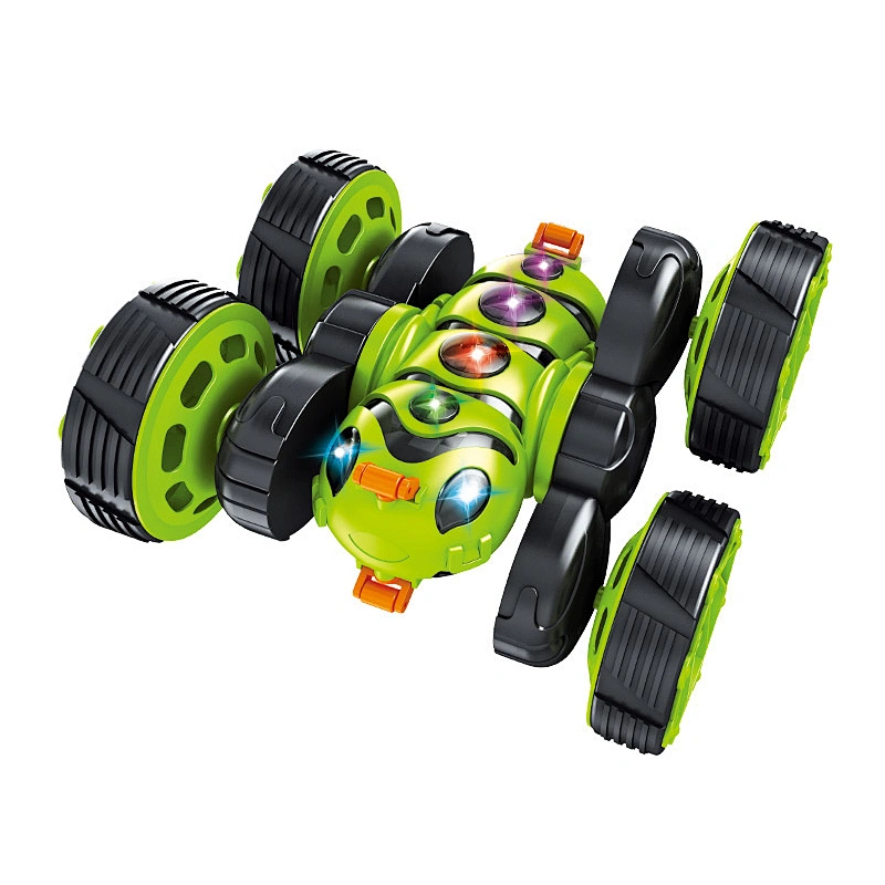 2.4G remote control light rc double-sided stunt car for kids