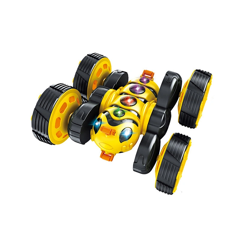 2.4G remote control light rc double-sided stunt car for kids