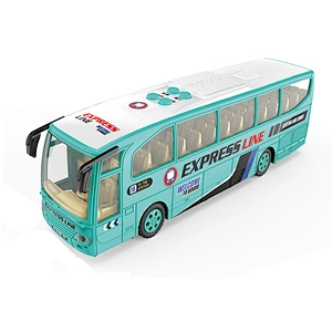 1/16 scale plastic yellow tour die cast story car bus toy for kids