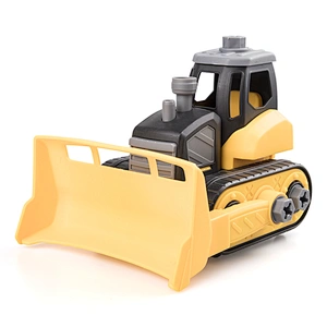 Plastic excavator diy car kit pile driver truck toy for children