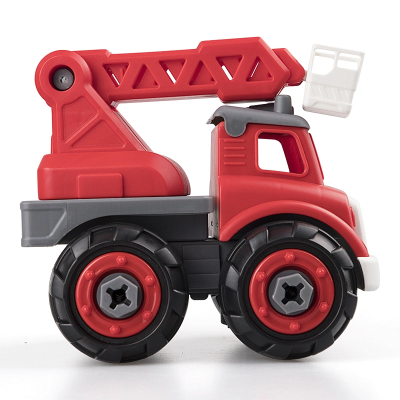 Diy building blocks fire engine assembly truck car toys for kids