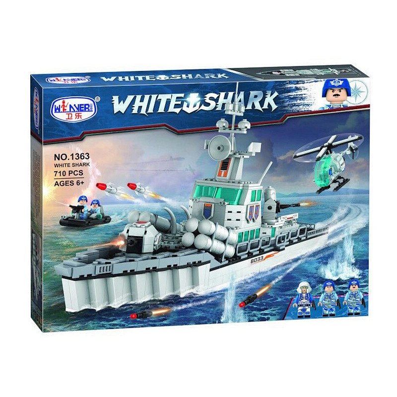 Assemble toy aircraft carrier model plastic building blocks for adult