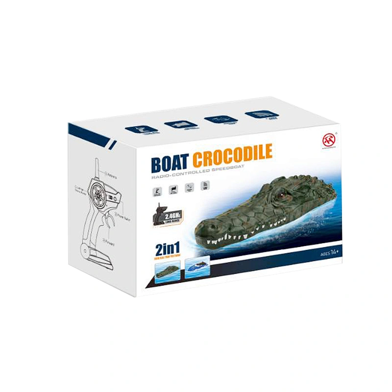 Wholesale 2.4G remote control racing rc boat for simulation crocodile head