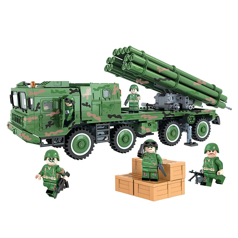 Hot selling diy military toys building block bricks tank for children