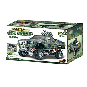 New arrival 110 scale remote control 4wd toy military pickup rc truck