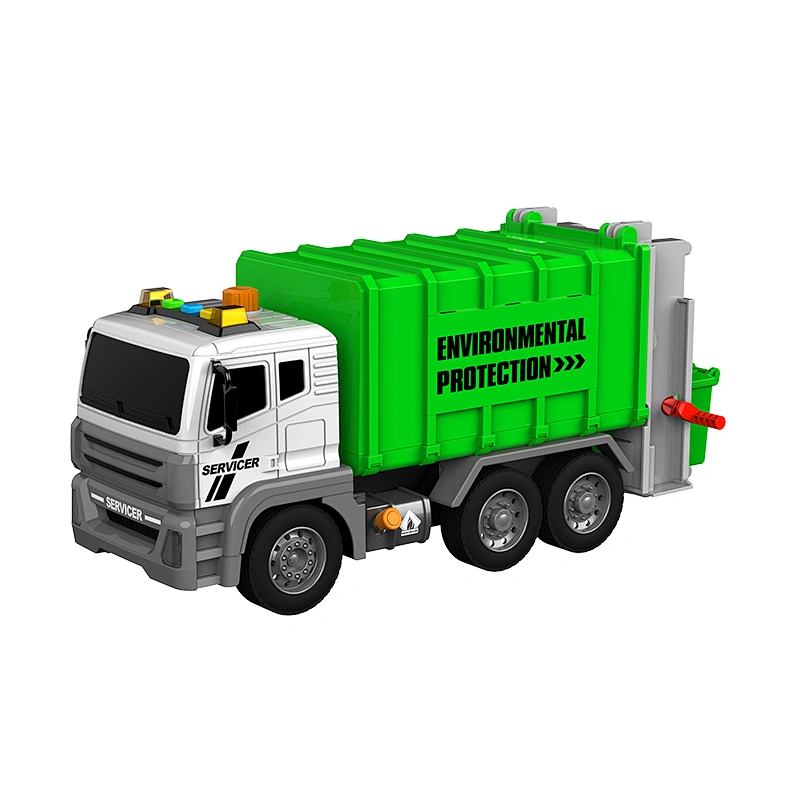 New arrival 1/14 plastic friction garbage truck toy for kids