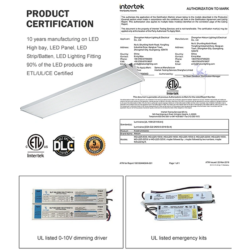 One Line Light Design 80w 100w 140w 165w 220w 225w 325w Led Linear High Bay Lamp