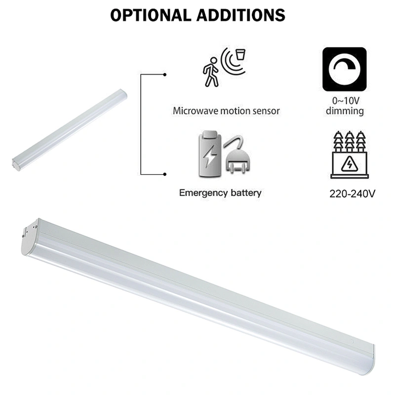 High quality smd steel sheet 2ft 4ft 8ft 18w 24w 36w 42w 68w linear LED batten strip light