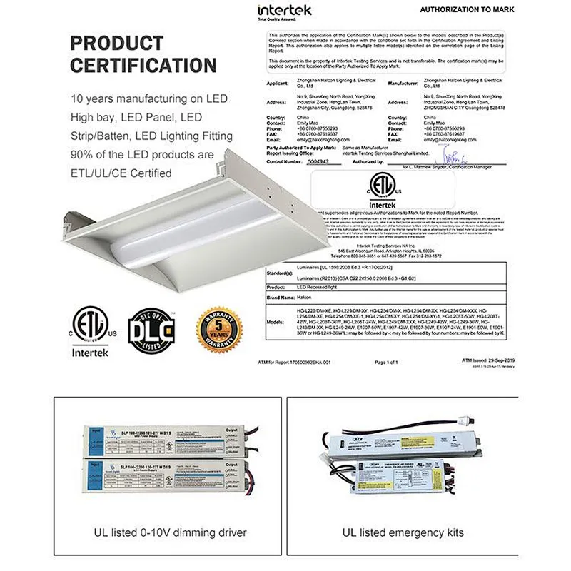 Energy conservation CE ETL approved 24 36 42 50 w led panel light