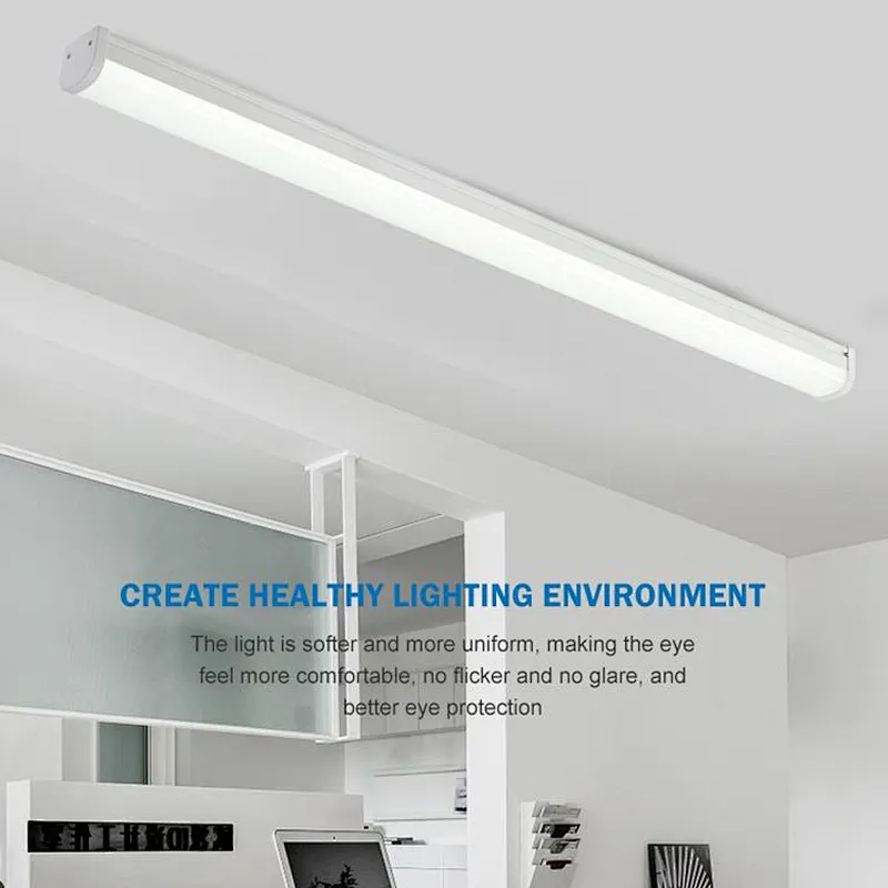 New style library office dimming 36 60 w 4ft 8ft slim led batten strip lamp